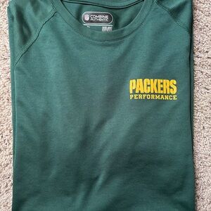 NFL Green and White Under Armour Combine Authentic Tee